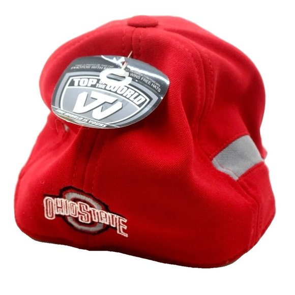 OHIO STATE BUCKEYES College Football Red Baseball Cap~ONE SIZE FITS ALL~NWT - Picture 3 of 4